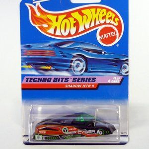 Hot Wheels Shadow Jet II #689 Techno Bits Series 1 of 4 Black Die-Cast Car 1998